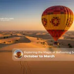 Ballooning season October to March | Hot air balloon season months Blog Banner by Hot Air Balloon Dubai Ride